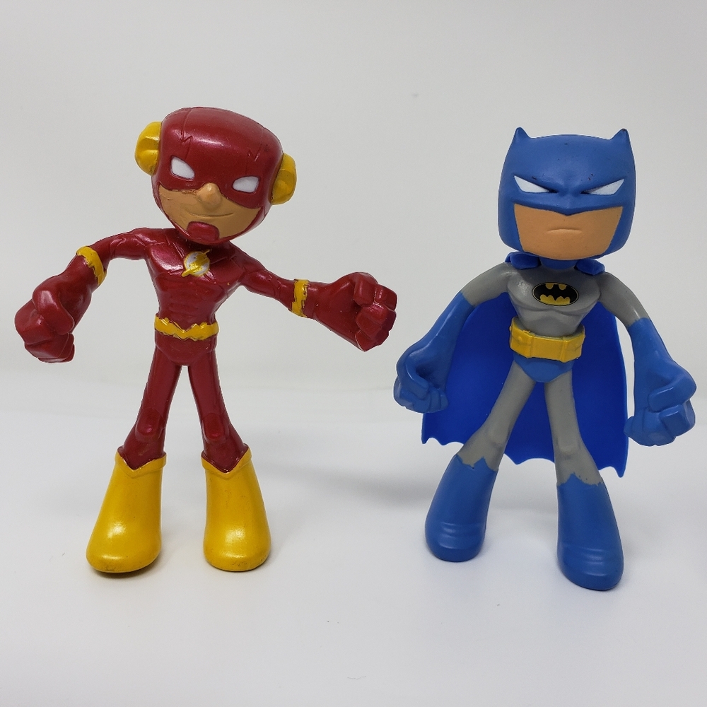 Mattel DC Justice League Batman Blue Flash Red Flextreme 7” Bendable Figure